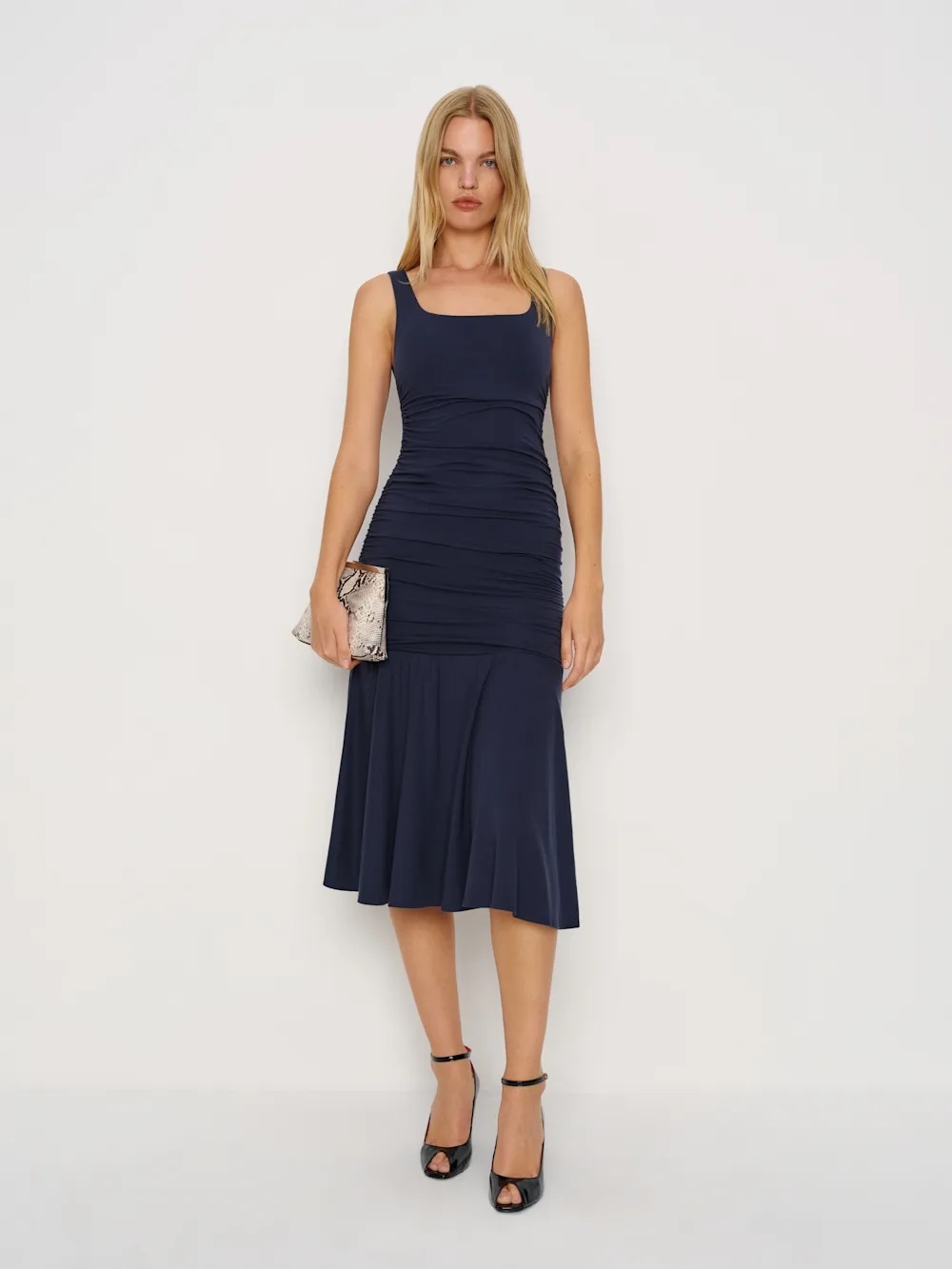 NWT Reformation Kayla Knit Dress in Midnight